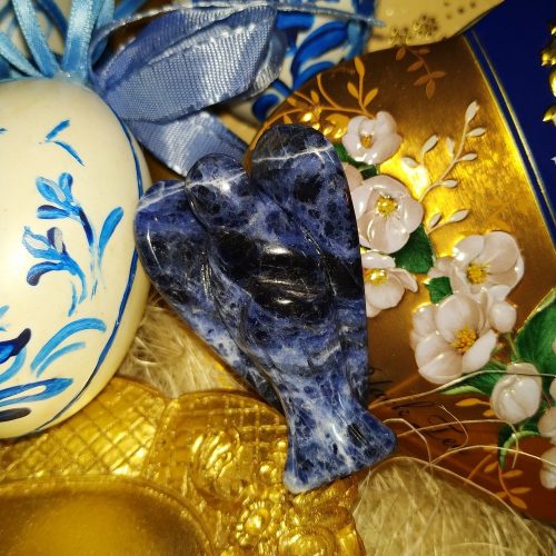 Csokoládé ajándékcsomag nyuszi figurával, ásvánnyal és teával - Bőségteremés, új kezdetek, belső megújulás