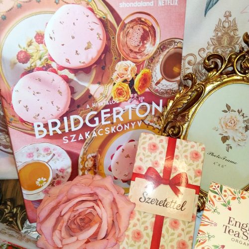 Bridgerton szakácskönyv ajándékcsomag – csokoládés teadélután a Regency-kor hangulatában