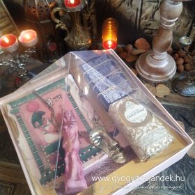   Egyiptomi ajándékcsomag tarot kártyával, bonbonnal - Bastet