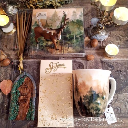 Erdei hangulatú spirituális ajándékcsomag felnőtteknek és gyerekeknek - a Holdfény szarvas kapuja