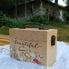 Piknik ajándékdoboz kirándulóknak - Erdei randevú páros piknik box mini lekvárokkal és arany szarvassal