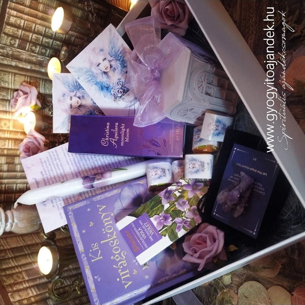 Ajándékcsomag virágmagokkal csokoládéval angyalokkal