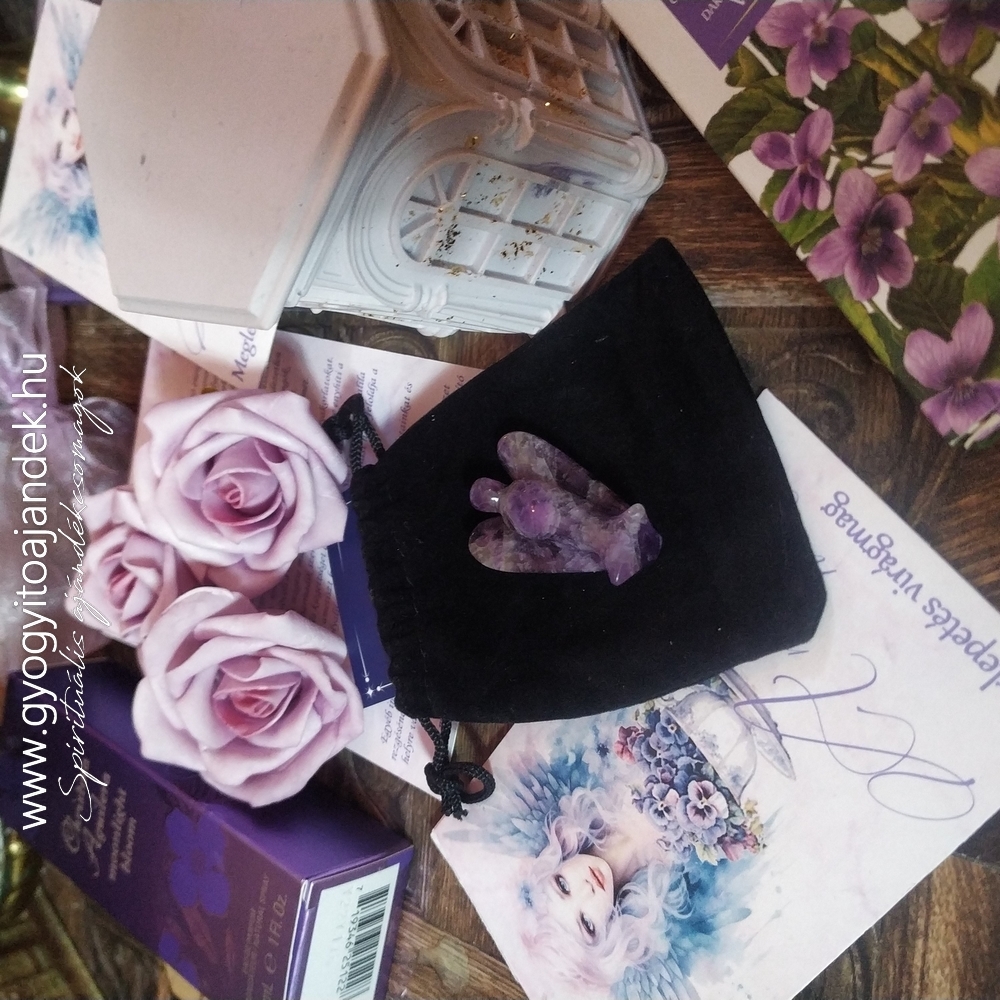 Ajándékcsomag ametiszt angyallal